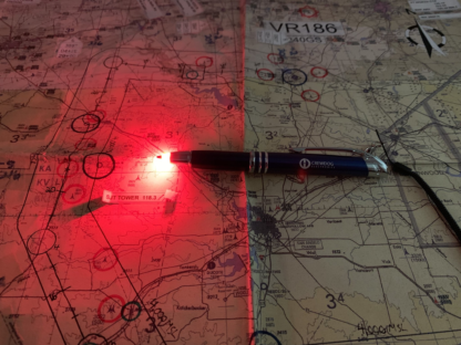 Red LED Pen Light with Tablet Stylus - Image 2