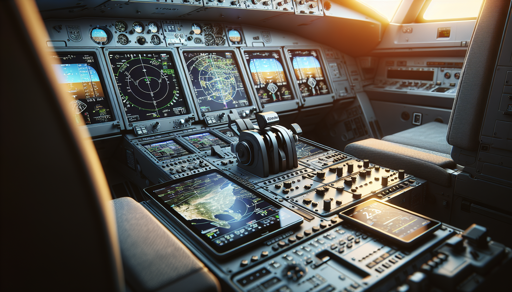 Stratux ADS-B receiver connected to electronic flight bag apps in aircraft cockpit